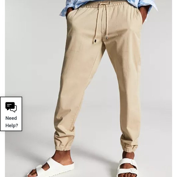 Men's blue jogger pants - Picture 1 of 3